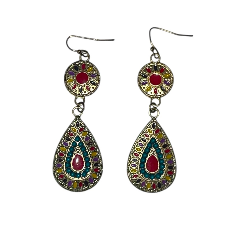 Boho Colorful Teardrop Earrings